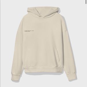 PANGAIA Lightweight Recycled Cotton Hoodie in Sand